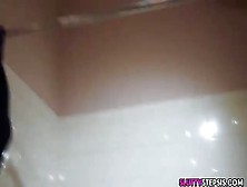Caught Stepsis Masturbating In The Shower