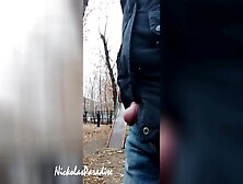 Exhibitionist Flashes Meat In Public Park,  Almost Caught