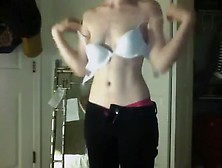Girl With Glasses Stripping. Avi
