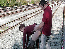 Popp Sylvie In Hard Fuck In A Train Station In Public