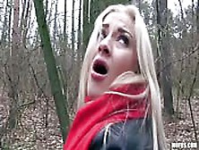 Anonymous Blond Fucks In The Forest For Money