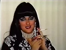 Retro Smoking Showgirl Makeup Long Nails Masturbates