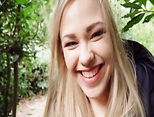 Sex On Camera With Smiling Blonde In Public Places