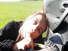 Best Sloppy Deeply Oral Sex Inside Vehicle Into The Middle Of A Field