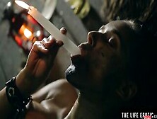 Hot Dark Haired Squirting As She Fucks Herself With A Lit Candle