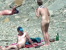 Real Life Nudists Sunbathe And Dip In The Sea