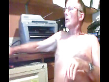 Grandfather Stroke On Web Cam