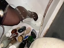 Just Foot Bizarre In Shower - Washing My Legs
