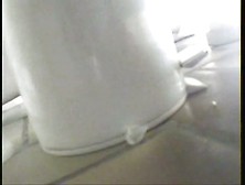 Real Amateur Fem Was Caught From Above Pissing On Toilet