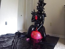 Latex Wolf On Pink Fuck Seat