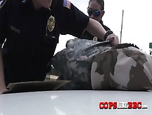 Military Guy Fucks Two Cops In Doggystyle After Arresting Him For Having A Meat Gun Inside His Pants
