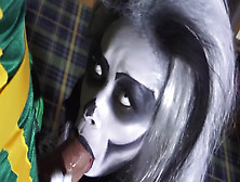 Blonde Girl Is Blowing Her Partner On Special Halloween Webcam Show