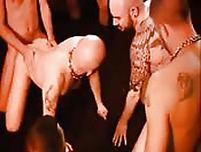 Delectable Stud Getting Fucked By A Group Of Hot Dudes